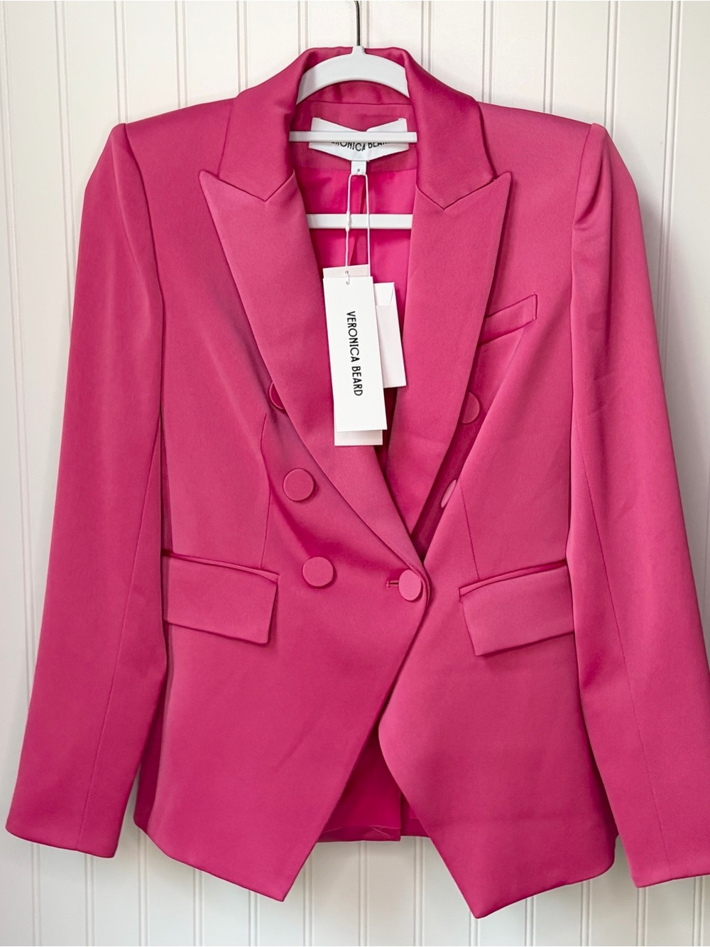 Veronica Beard Miller Dickey Jacket in Hibiscus Pink Size 0 New With Tags